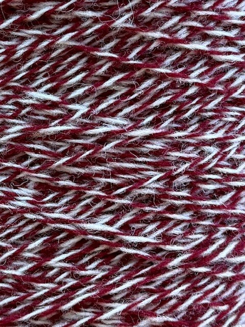 Maroon / White Fleck - 100% wool - approx 600 - 650gms
