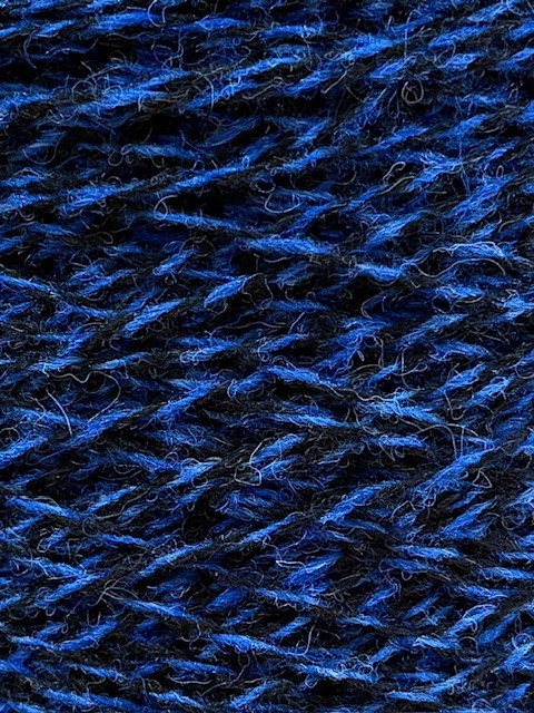 Royal/Black Fleck 100% Wool - approx 550 - 570gms